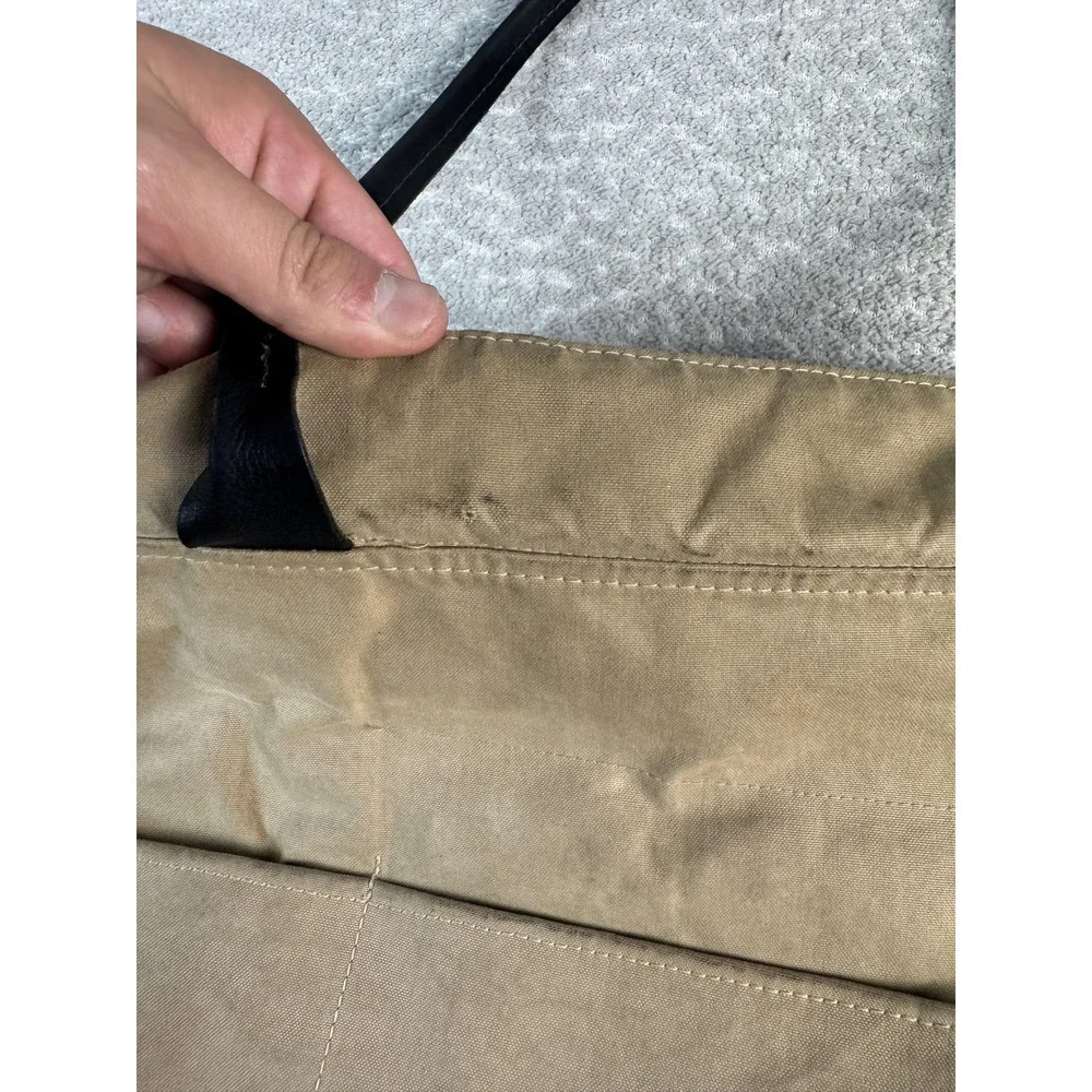 R. Riveter Tote Bag Womens‎ Tan Black Canvas Leather American Handmade Zip Top